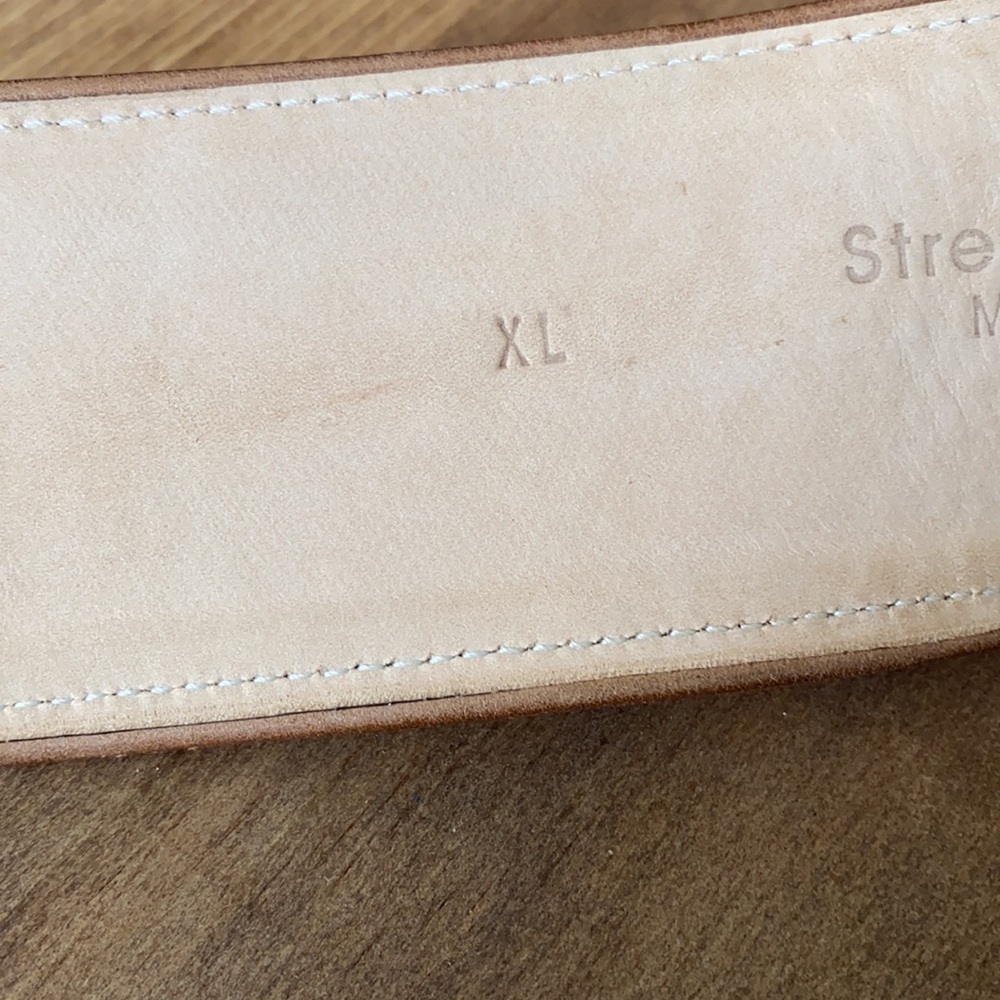 STREETS AHEAD HANDCRAFTED ITALIAN WIDE LEATHER BELT XL - Picture 9 of 11